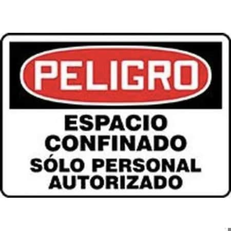 Accuform OSHA DANGER Safety Sign CONFINED SHMCSP141XT SHMCSP141XT